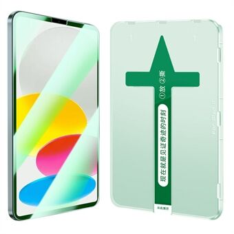 Til iPad Pro 11 (2018)(2020)(2021)(2022) Anti-grøn-stråle hærdet glas Anti-fingeraftryk fuld skærmbeskytter med installationsværktøj til plastinjektion