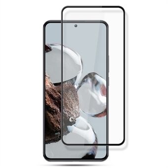 AMORUS til Xiaomi 12T 5G / Redmi K50 Ultra 5G Anti-eksplosion af hærdet glas Sekundær hærdning HD klar silketryk fuld limfilm - sort