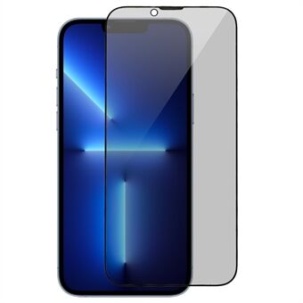 RURIHAI Til iPhone 13 Pro Max 6,7 tommer / 14 Plus 0,26 mm høj aluminium-silicium glas anti-peep film fuld lim anti-fingeraftryk skærmbeskytter