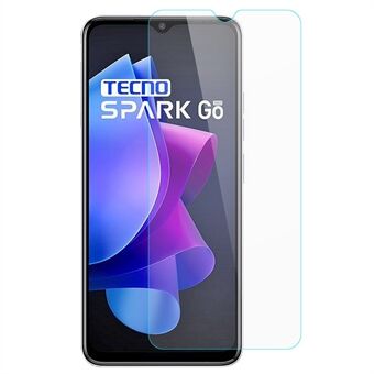 Til Tecno Spark Go 2023 4G Anti-Dust HD Klar hærdet glasfilm 0,3 mm Arc Edge mobiltelefon skærmbeskytter