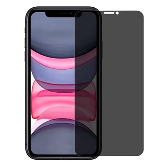 NORTHJO A+ til iPhone XR / 11 6,1 tommer 28-graders Anti-Spy telefon skærmbeskytter 2,5D bue Støvtæt 0,3 mm hærdet glasfilm