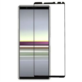Silk Printing Screen Protector til Sony Xperia 5 V, fuld lim med fuld dæksel hærdet glas beskyttelsesfilm