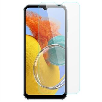 AMORUS til Samsung Galaxy M14 5G Anti-ridse telefon skærmbeskytter 2.5D Arc Edge HD høj aluminium-silicium glasfilm