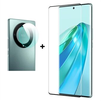 ENKAY HAT Prince For Honor X9a 5G / Magic5 Lite 5G hærdet glas 3D buet sidelim telefonskærmfilm med linsebeskytter