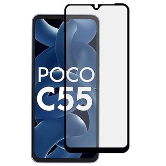 RURIHAI 0,26 mm 9H 2,5D skærmbeskytter til Xiaomi Poco C55 4G Sekundær hærdning høj aluminium-silicium glasfilm