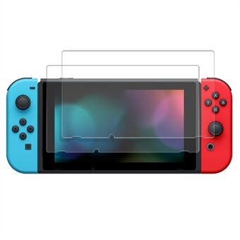 NORTHJO 2 stk / sæt A+ til Nintendo Switch Hærdet glas skærmbeskytter 0,3 mm 2,5D anti-ridse film - gennemsigtig