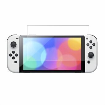 NORTHJO A+ til Nintendo Switch OLED 0,3 mm skærmbeskytter Ridsefast 2,5D hærdet glasfilm - gennemsigtig