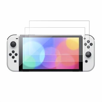 NORTHJO 2stk A+ hærdet glasfilm til Nintendo Switch OLED , 0,3 mm 2,5D Skærmbeskytter - Gennemsigtig
