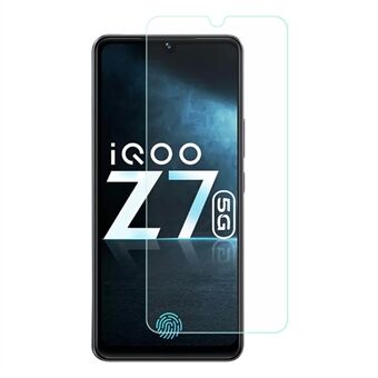 Til vivo iQOO Z7 5G 0,3 mm Arc Edge hærdet glas telefon skærmbeskytter Anti-eksplosion skærmfilm