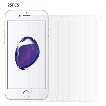 25 stk til iPhone 7/8 4,7 tommer / SE (2022) / SE (2020) Skærmbeskytter i Edge glas med fuld lim, ultraklar anti-ridsefilm