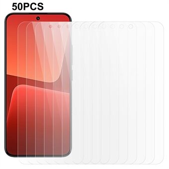 50 stk / sæt til Xiaomi 13 5G hærdet glas skærmbeskytter 2,5D 0,3 mm brudsikker HD Clarity Film