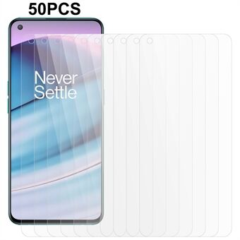 50 stk/sæt hærdet glas skærmfilm til OnePlus Nord CE 5G, 0,3 mm 2,5D Arc Edge HD telefon skærmbeskytter