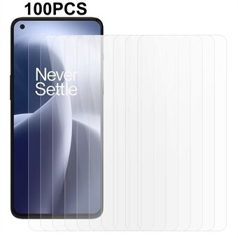 100 stk til OnePlus Nord 2T 5G hærdet glas ultraklart telefonskærmbeskytter fuld lim anti-ridsefilm