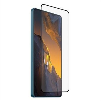 Til Xiaomi Poco F5 5G / Redmi Note 12 Turbo Skærmbeskytter af hærdet glas Sort Edge Silke Udskrivning Fuld limfilm