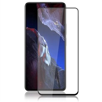 AMORUS Til Xiaomi Poco F5 Pro 5G / Redmi K60 5G / K60 Pro 5G Skærmbeskytter Silke Udskrivning Hærdet Glas HD Klar Film - Sort