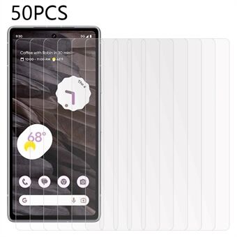 50 stk telefonskærmbeskytter til Google Pixel 6a / 7a, anti-ridse HD hærdet glas skærmfilm