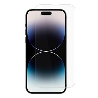 AMORUS til iPhone 15 Pro Krystalklar skærmbeskytter Anti-ridse hårdt hærdet glas telefondækselfilm