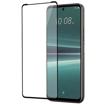 Til HTC U23 Pro 5G telefon fuld skærmbeskytter silkeudskrivning Hærdet glas fuld lim HD klar film