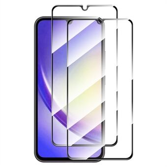 ENKAY HAT Prince 2Pcs 9H Anti-ridse Film til Samsung Galaxy A25 5G Silke Printing 2.5D High Aluminium-silicium Glas skærmbeskytter
