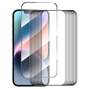 ENKAY HAT Prince 10 stk til iPhone 15 Plus Anti-ridse klar film 9H 2,5D 0,26 mm høj aluminium-silikon glas skærmbeskytter