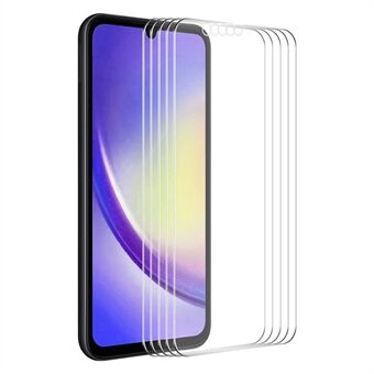 ENKAY HAT Prince 5 Stk til Samsung Galaxy A25 5G High Aluminium-silicium Glas beskyttelsesfilm 2.5D Arc Edge Screen Protector