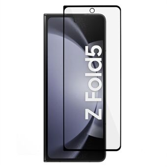 Til Samsung Galaxy Z Fold5 5G mat anti-fingeraftryk skærmbeskytter sort Edge silketryk fuld lim hærdet glasfilm