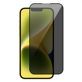 RURIHAI Til iPhone 15 Plus Silketryk Black Edge Anti-spy Screen Protector Fuldt dæksel Høj aluminium-silicium glasfilm