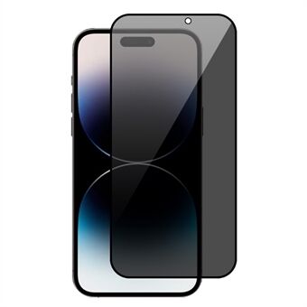 RURIHAI Til iPhone 15 Pro Max Full Cover Silke Print Black Edge Anti-spy Screen Protector Høj aluminium-silikon glasfilm