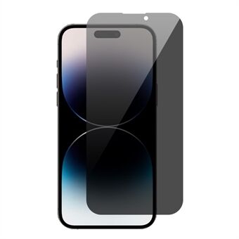 RURIHAI Til iPhone 15 Pro Anti-spy Skærmbeskytter Fuld Cover Høj Aluminium-silicium glasfilm