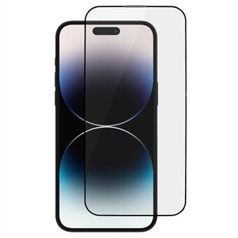 Til iPhone 15 Pro Max Antistatisk skærmbeskytter Ultra Clear Full Cover Fuld lim hærdet glasfilm