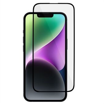 PDGD til iPhone 15 høj aluminium-silicium glas skærmbeskytter 3D Edge kold udskæring silke udskrivning fuld dækkende film
