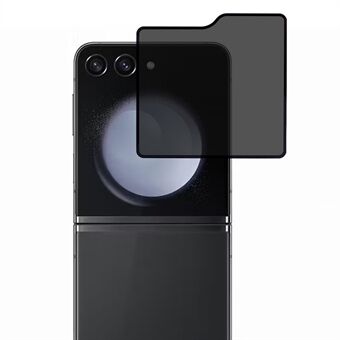 Til Samsung Galaxy Z Flip5 5G Fulddækkende sidelim hærdet glasfilm Silkeprint Anti-Spy Back Screen Protector