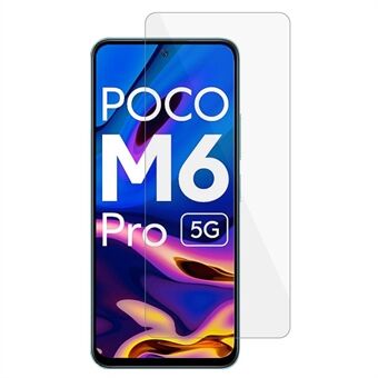 AMORUS Til Xiaomi Poco M6 Pro 5G 2.5D Arc Edge Skærmbeskytter Høj Aluminium-silicium Glas Anti-ridse HD Film