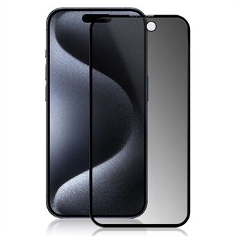 MOCOLO Til iPhone 15 Pro Max Anti-Spy Hærdet Glas Skærmbeskyttelsesfilm Fuldstændig Klæbende 3D Buet Kant Skærmbeskytter