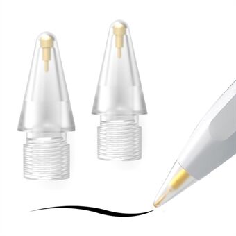 2 stk/sæt 5.0 erstatningsspidser til Apple Pencil 1. generation / 2. generation gennemsigtige blyantspidser Pennespidser til iPad blyant
