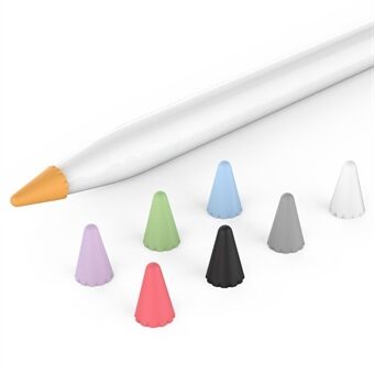 AHASTYLE PT107 8 stk til Apple Pencil (2. Generation) / (1. Generation) Pen Tip Cover Stylus Pen Nib Silikone Sleeve