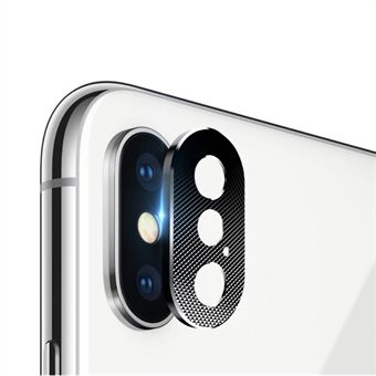 Kamera Lens Protector Metal Cover til iPhone X/XS  - Sort