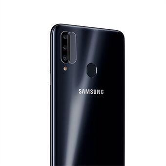 Beskyttende fulddækkende kameralinsebeskytter i hærdet glas til Samsung Galaxy A20s
