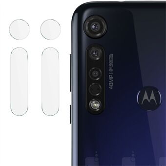IMAK 2 stk/pakke High Definition Glass Clear Kameralinsefilm til Motorola Moto G8 Plus