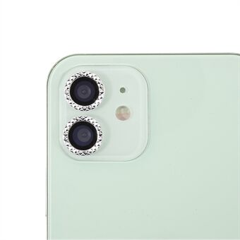 Til iPhone 11 / iPhone 12 / iPhone 12 Mini Ultra Clear Rhinestone Decor Glas Kameralinsebeskytter (2 stk/sæt)