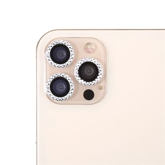 Til iPhone 11 Pro Max / iPhone 11 Pro / iPhone 12 Pro Ultra Clear Rhinestone Decor Glas Kameralinsebeskytter (3 stk/sæt)