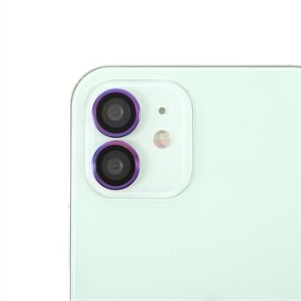 HD klar farverig ramme + glas kamera linsebeskytter (2 stk/sæt) til iPhone 11 / iPhone 12 / iPhone 12 Mini