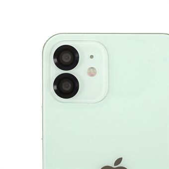 Monokrom metal bumper Ultra klart glas kamera linse beskyttelsesfilm (2 stk/sæt) til iPhone 11/12/12 mini