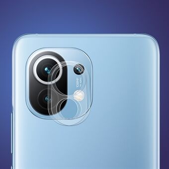 2 STK/SÆT HAT Prince Ultraklar 0,2 mm 9H 2,15D Arc Edge Fuld dækning Hærdet glas Kameralinsebeskyttelsesfilm til Xiaomi Mi 11