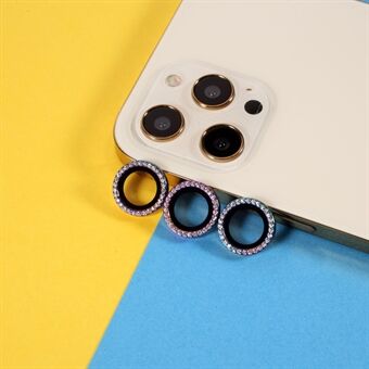 3 stk Glitter Crystal Lens Protector Frame Cover Ring [Farve tilfældig] til iPhone 12 Pro Max