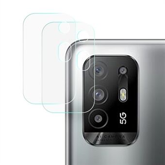 2 STK/sæt Arc Edge Tempered Glass Ultra Clear Full Screen Dækning Kameralinsefilm til Oppo F19 Pro Plus 5G