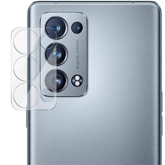 IMAK hærdet glas No-Bubble HD Clear Anti-ridse kamerabeskytter + akryl linsehætte til Oppo Reno6 Pro+ 5G