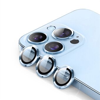 ENKAY High Clarity 9H hærdet glas i aluminiumslegering bagside kamera Lens Ring Cover Protector (3 stk/gruppe) til iPhone 13 Pro / 13 Pro Max