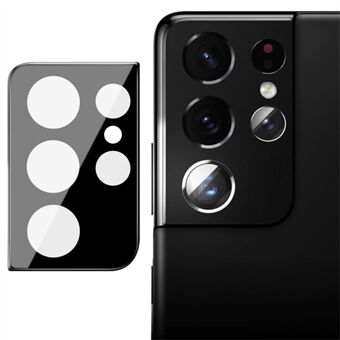 IMAK Fuld dækning Ridsefast hærdet glas kameralinsefilmbeskytter (sort version) til Samsung Galaxy S21 Ultra 5G