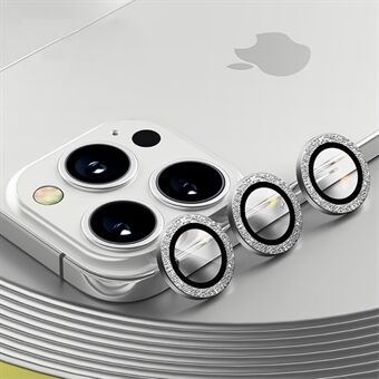 BENKS 3 stk/sæt Metalramme Højt aluminium-siliciumglas kamera linsecover Film Anti-ridse til iPhone 13 Pro Max  / iPhone 13 Pro 